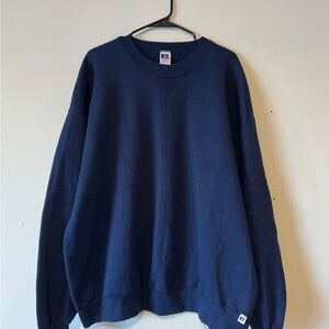 Vintage Russell Athletic Men’s Navy Blue USA Made Crew Neck XXXL